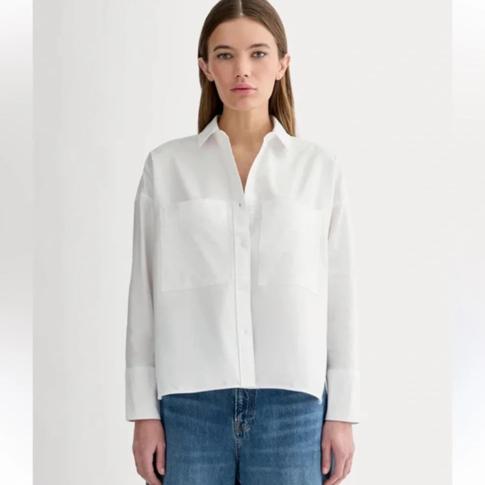 Everlane Organic Cotton Oxford Shirt in White L - Picture 13 of 14